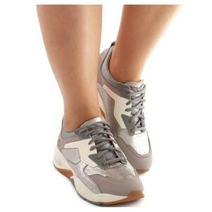 Timberland Sneakers Women Size 6.5 Delphiville A2APR Leather Gray Silver Comfort